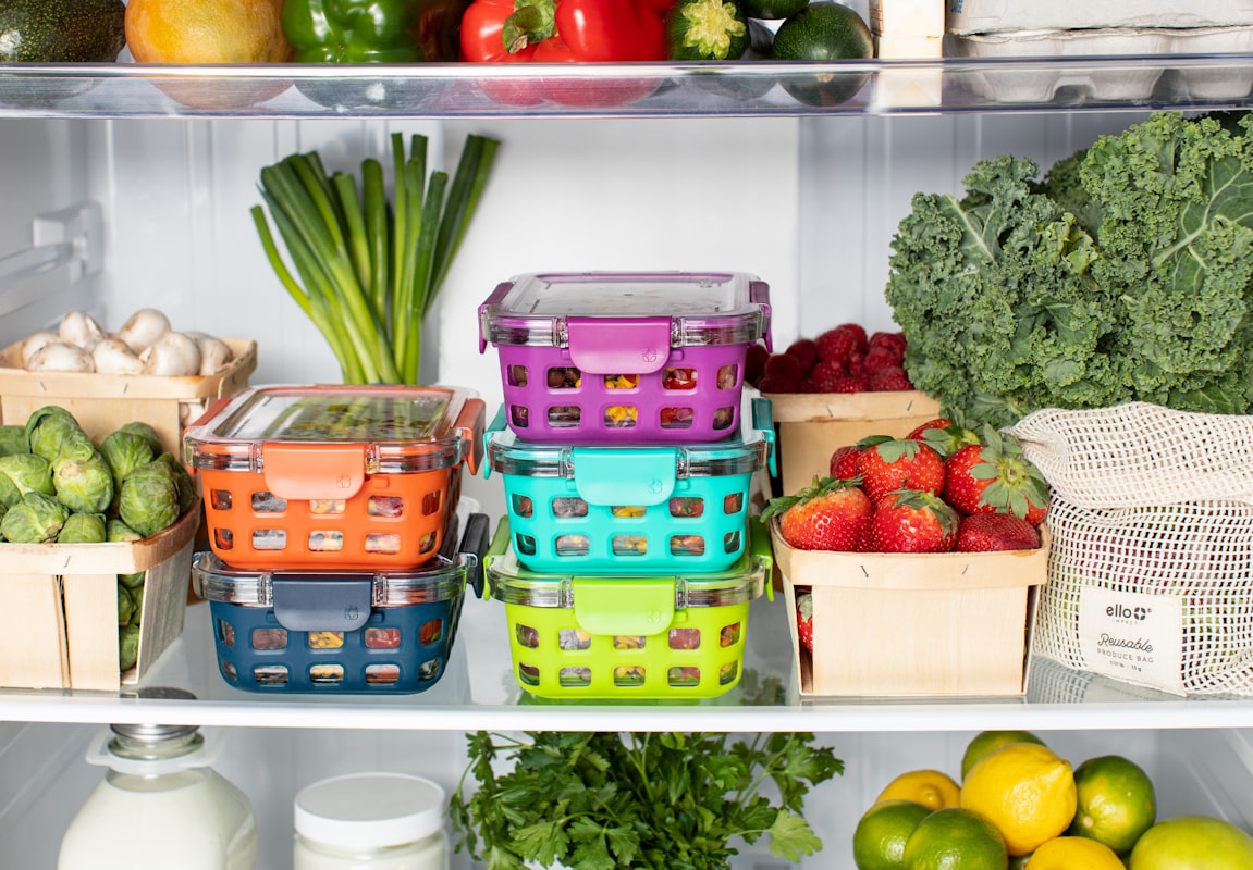 Fermented vegetables and preserved foods in glass jars